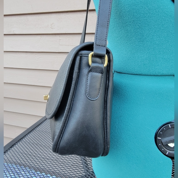 COACH Vintage #9790 City Bag Black leather shoulder bag. - Picture 3 of 16